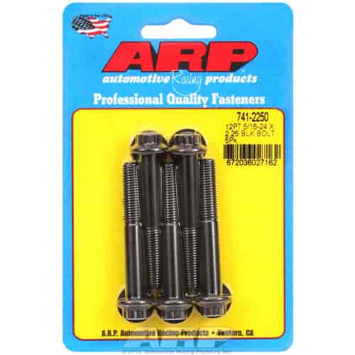 ARP 1/2in -20 x 2.250 12pt Black Oxide Bolts (5/pkg)