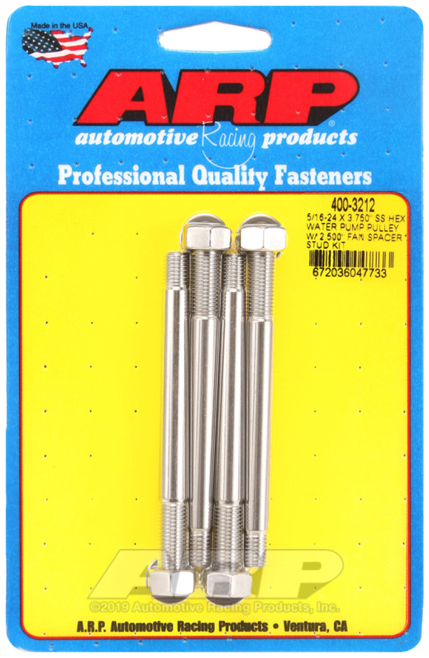 ARP 1/2in -20 x 3.000in 12pt SS Bolts (5/pkg)