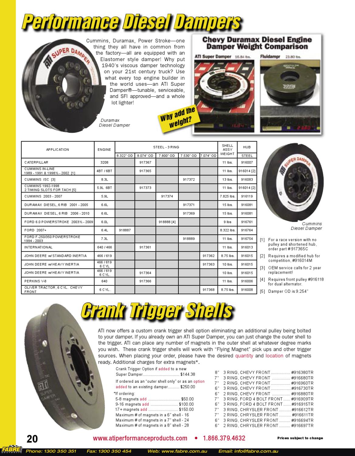 ATI Crank Hub - Steel - Oliver Tractor 6 Cyl Chevy Frt