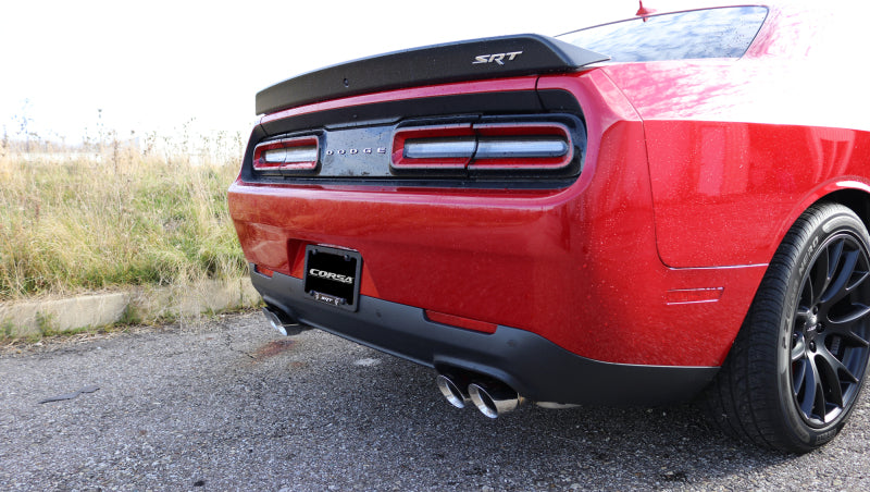 Corsa 15-17 Dodge Challenger Hellcat Dual Rear Exit Sport Exhaust w/ 3.5in Polished Tips