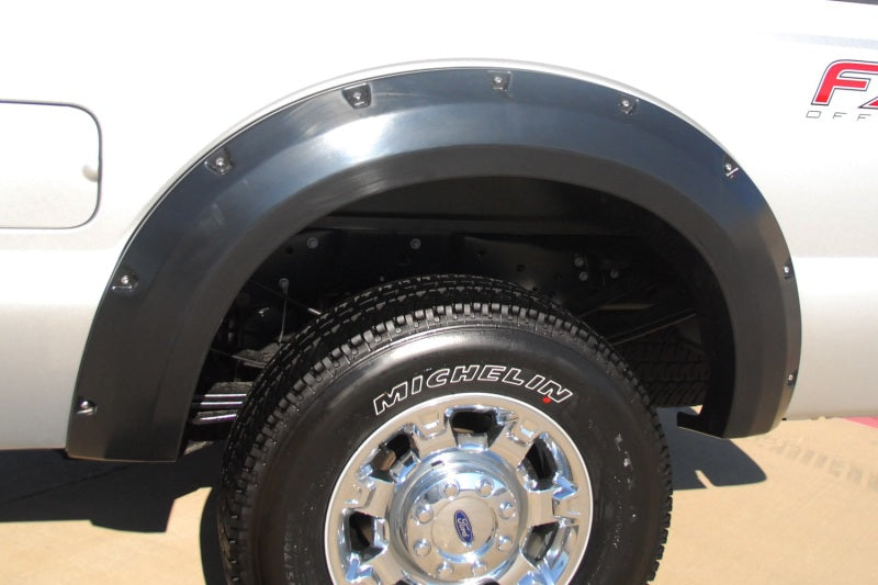 Lund 11-16 Ford F-250 Super Duty RX-Rivet Style Smooth Elite Series Fender Flares - Black (4 Pc.)