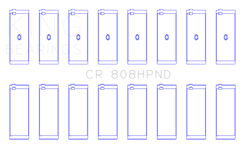 King Chevrolet BBC 369-502 Gen IV, V, VI (Size 010) Performance Connecting Rod Bearing Set - 8