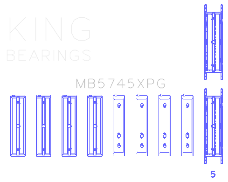 King Subaru FA20 FB20 - (Size STDX) Performance Tri-Metal Main Bearing Set