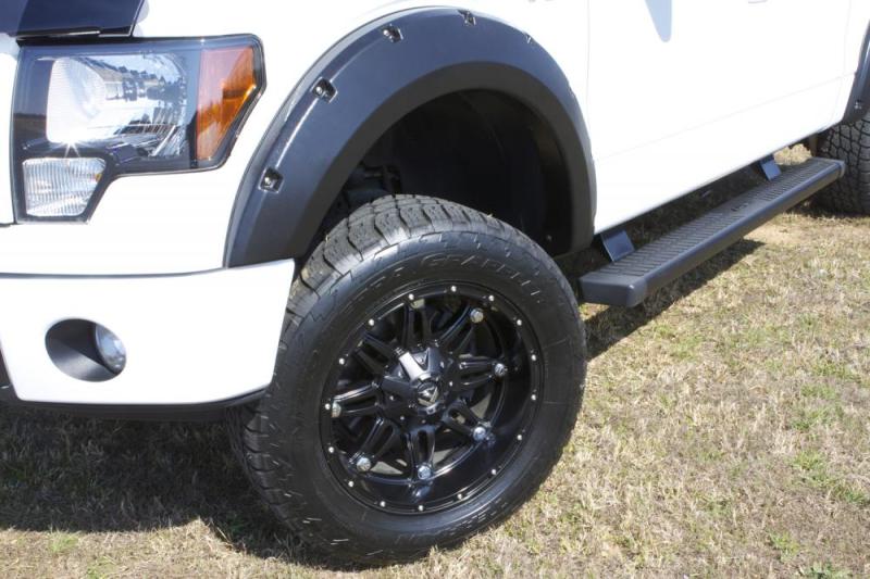 Lund 08-10 Ford F-250 Super Duty RX-Rivet Style Smooth Elite Series Fender Flares - Black (2 Pc.)