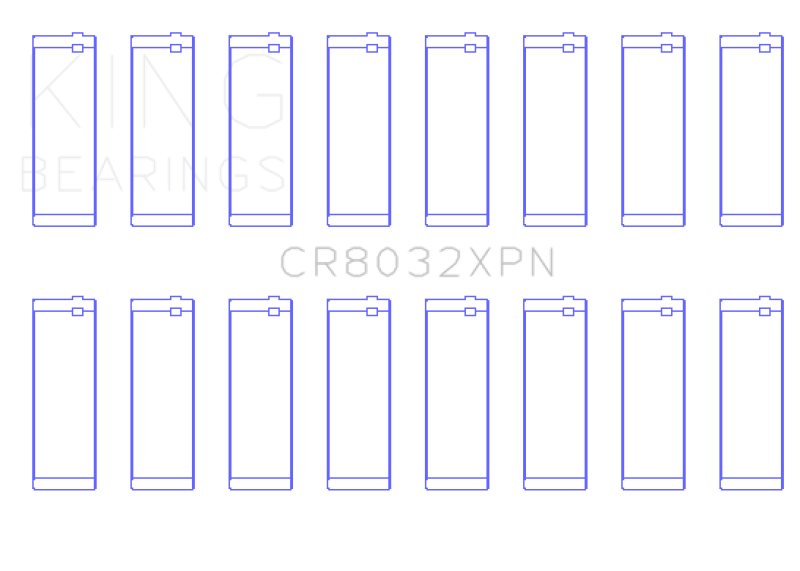 King Chrysler 345, 370 16v (Size +.25) Connecting Rod Bearing Set