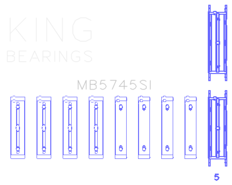 King Subaru FA/FB (Size STD) Main Bearing Set