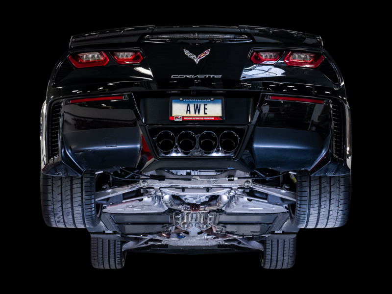 AWE Tuning 14-19 Chevy Corvette C7 Z06/ZR1 Track Edition Axle-Back Exhaust w/Black Tips