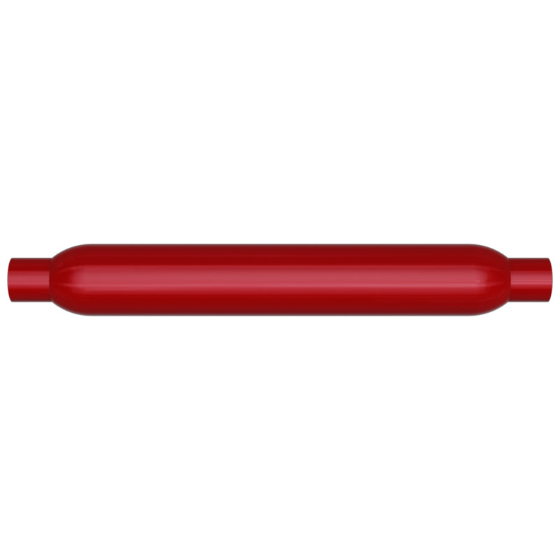 MagnaFlow Muffler Red Pack Series Glasspack 3.5in Rd 26in Body Length 2in/2in Inlet/Outlet