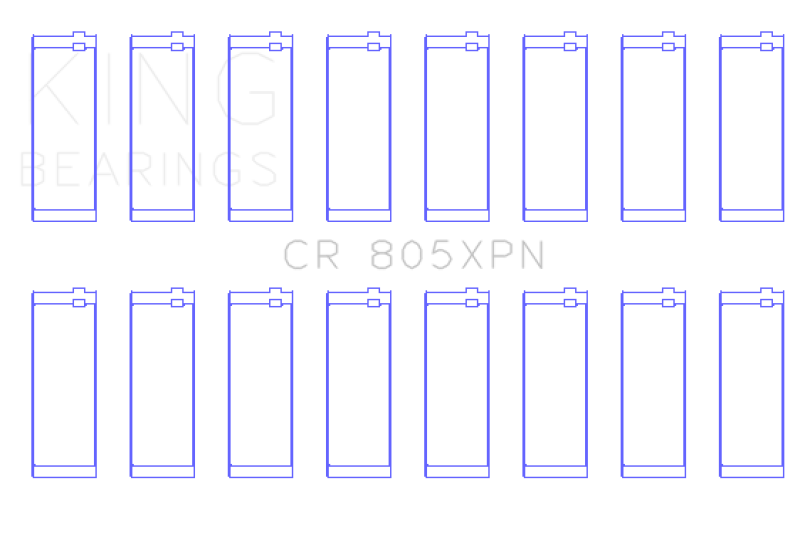 King Chrysler 273/277/301/303/313/318/326/340ci (Size STD) Performance Rod Bearing Set