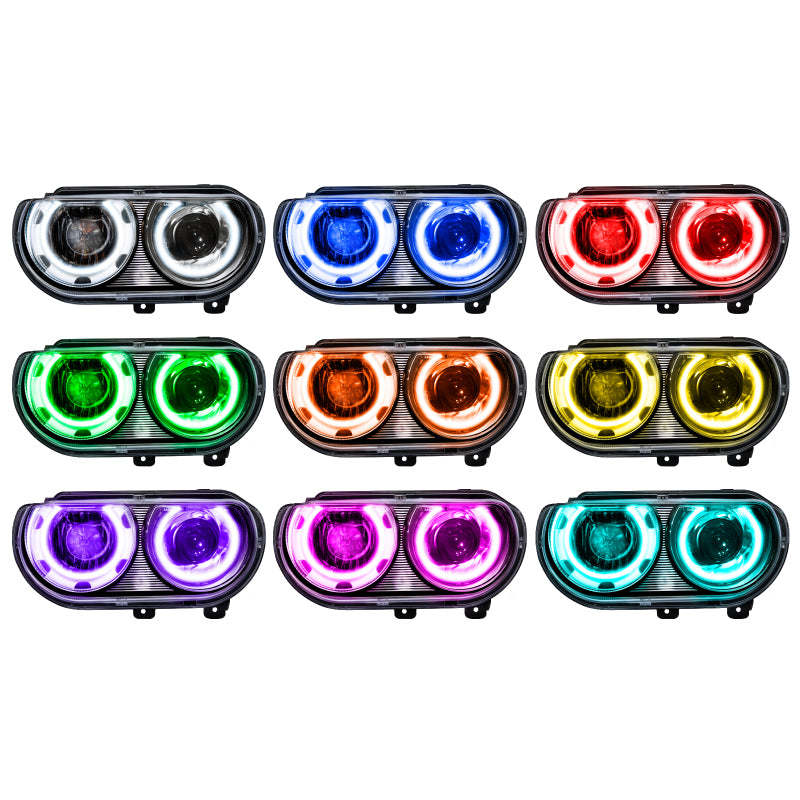 Oracle 08-14 Dodge Challenger SMD HL (HID Style) - ColorSHIFT w/o Controller SEE WARRANTY