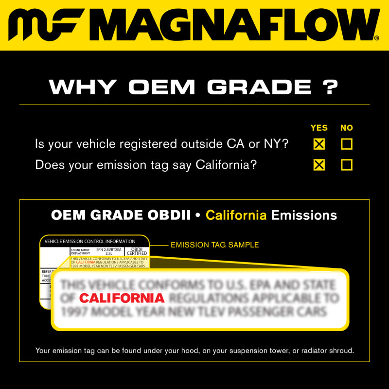 MagnaFlow Conv DF BMW 3 06-09 Rear OEM