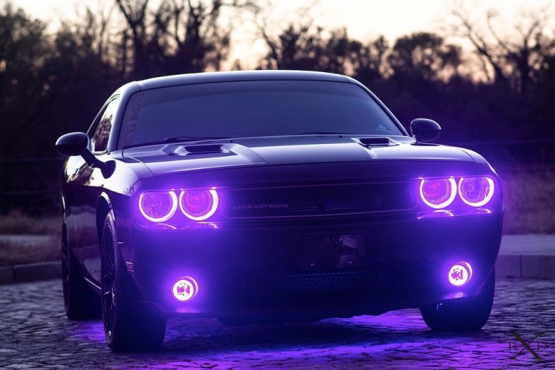 Oracle 08-14 Dodge Challenger Dynamic Surface Mount Headlight Halo Kit - ColorSHIFT - Dynamic