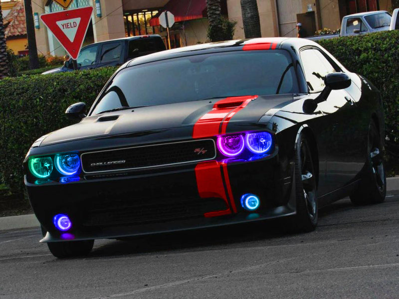 Oracle Dodge Challenger 08-14 LED Waterproof Halo Kit - ColorSHIFT w/o Controller