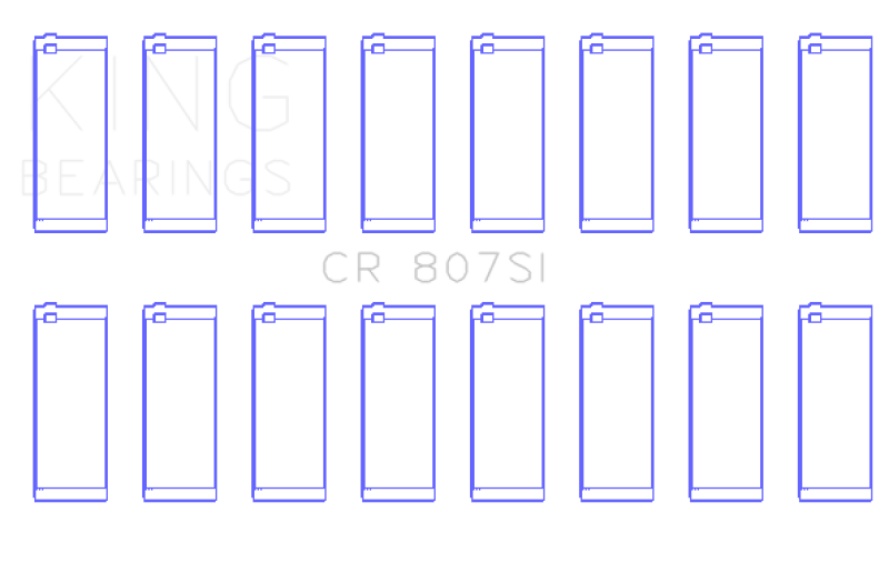 King Chevy LS1 / LS6 / LS3 (Size STD) Silicone Bi-Metal Alum Rod Bearing Set