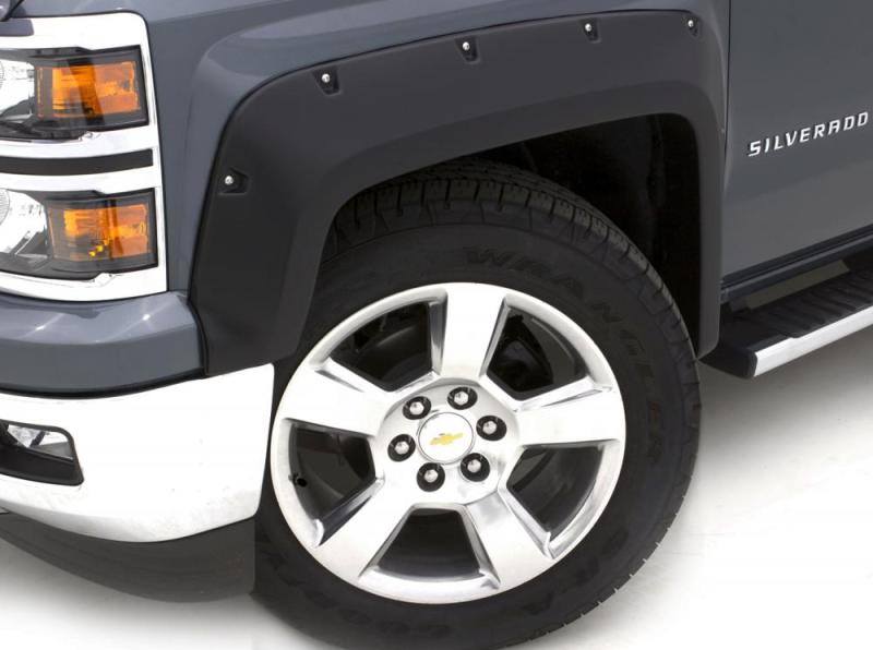 Lund 08-10 Ford F-250 Super Duty RX-Rivet Style Smooth Elite Series Fender Flares - Black (2 Pc.)