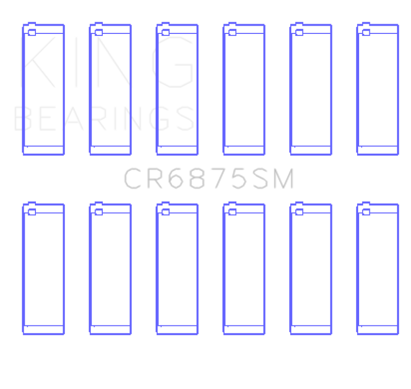 King BMW N52 B25/B30 & N53 B25/B30 3.0L (Size Standard) Connecting Rod Bearing Set